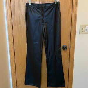 Black "Halogen" pleather pants, new with tags